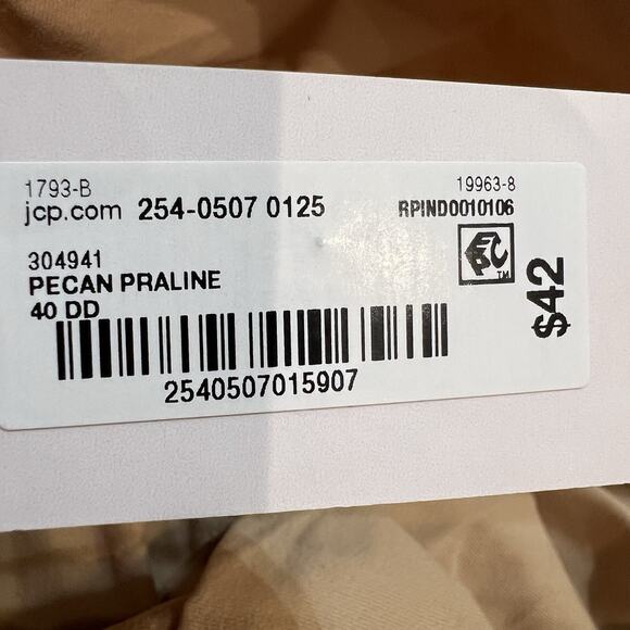 Ambrielle Bra Womens 40DD Super Soft Unlined Full Coverage Underwire Pecan Prali - Picture 7 of 8